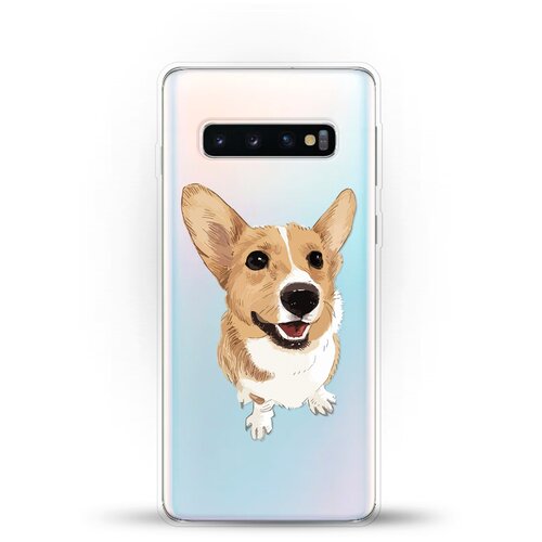 фото Силиконовый чехол хороший корги на samsung galaxy s10 andy & paul