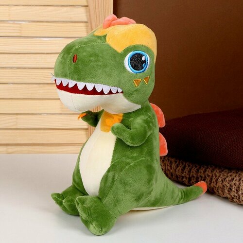 Мягкая игрушка «Динозаврик», 30 см, цвет зелёный мягкая игрушка динозаврик 23 см цвет зелёный