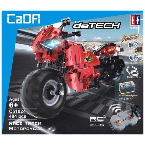 конструктор double eagle cada detech c52016w гоночный автомобиль f1 144 дет Конструктор Double Eagle CaDA deTECH C51024W Гоночный мотоцикл, 484 дет.