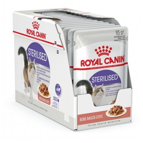 Влажный корм для стерилизованных кошек Royal Canin Sterilised (в соусе) 12 шт. х 85 г (кусочки в желе)