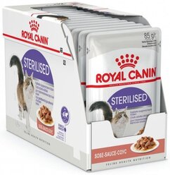 Влажный корм для стерилизованных кошек Royal Canin Sterilised (в соусе) 12 шт. х 85 г (кусочки в соусе)