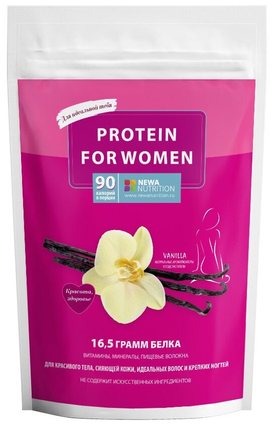 Newa Nutrition Смесь для высокобелкового коктейля Protein for women, ваниль, 350 г, Newa Nutrition