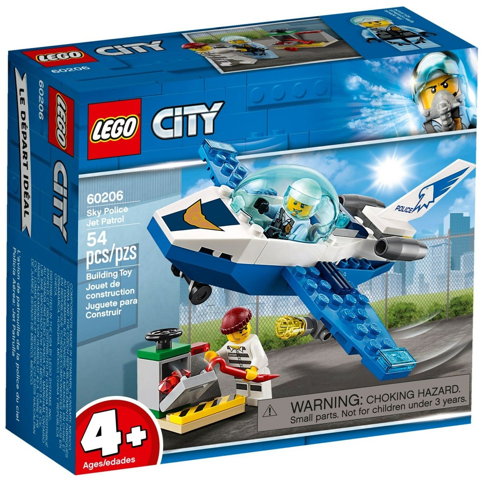 Конструктор LEGO City 60206 Патрульный самолёт