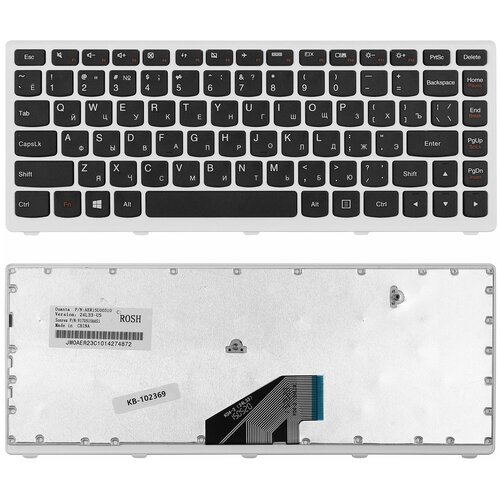 Клавиатура для ноутбука Lenovo ThinkPad U310 Series Плоский Enter Черная с белой рамкой PN AELZ7700110 108000₽