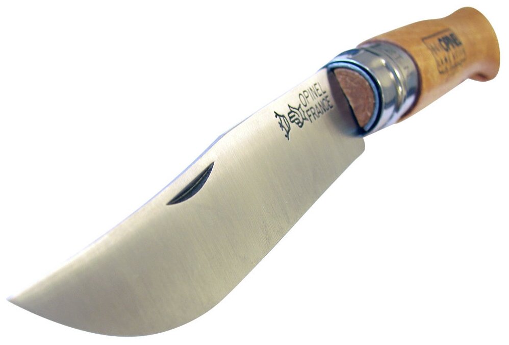 Нож Opinel №12, углеродистая сталь, рукоять из дерева бука, блистер - фото №2