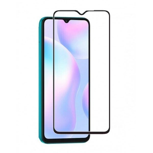 Защитное стекло 3D Glass Pro для Xiaomi Redmi 9A / 9C / 10A / Samsung A12 / A13 / A23 / M12 полный клей ( черная рамка)