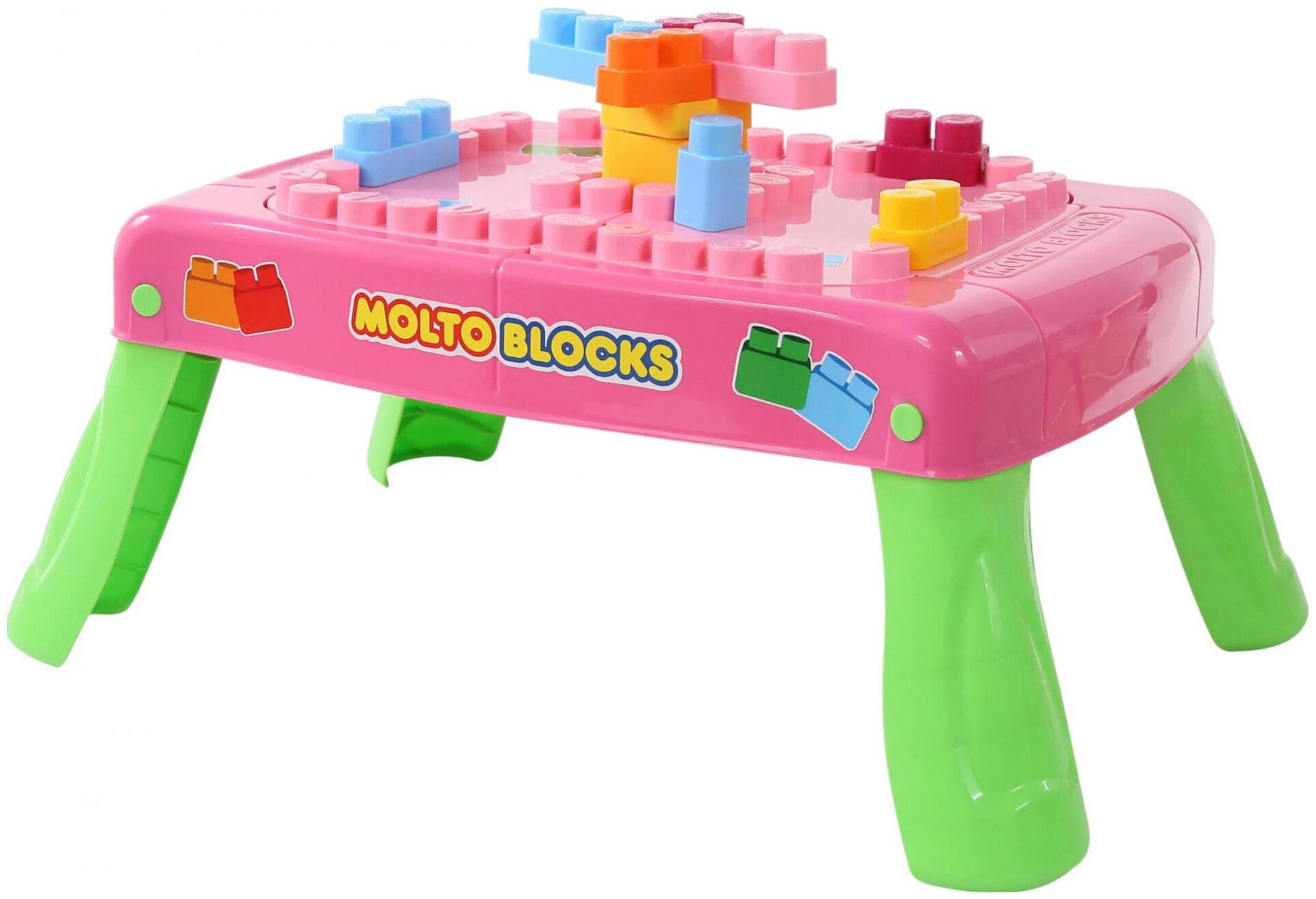 Конструктор Polesie Molto Blocks, 20 элементов, розовый (58010) - фото №2