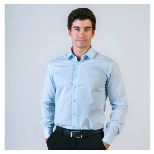 фото Рубашка мужская women men голубая рост 170-176 размер 41