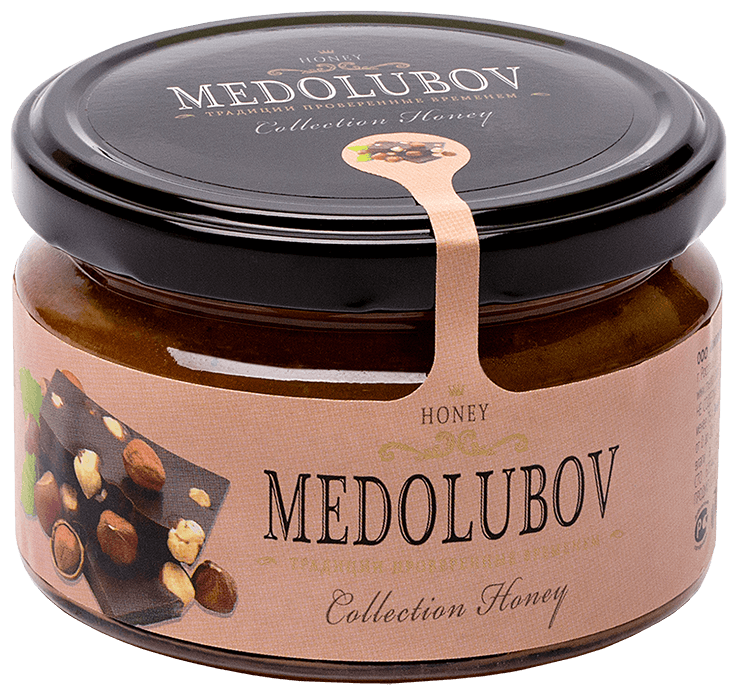 Мёд-суфле Медолюбов фундук с шоколадом 250мл