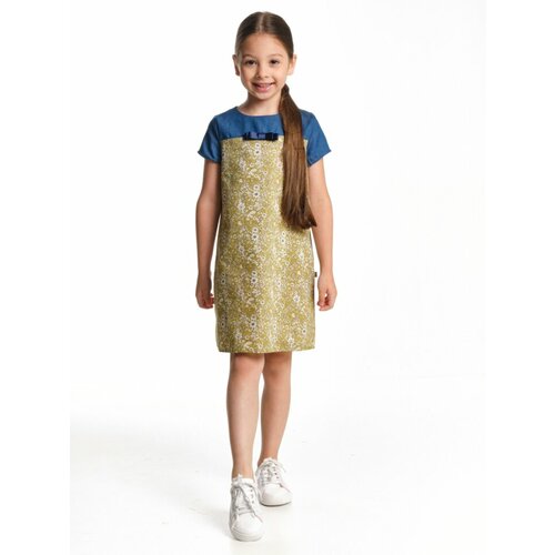 Платье Mini Maxi, размер 98, хаки школьный фартук mini maxi размер 98 хаки