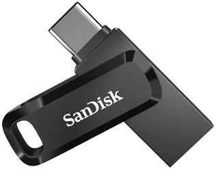 Флешка SanDisk Ultra Dual Drive Go USB Type-C 128 GB, 1 шт., черный