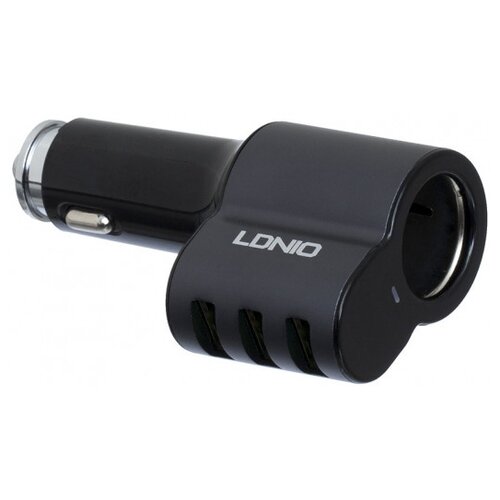 Автомобильное ЗУ LDNIO CM11/ Авто ЗУ + Кабель Micro/ 3 USB Auto-ID + Розетка 12V/ Выход: 120W, 25.5W (USB)/ черный