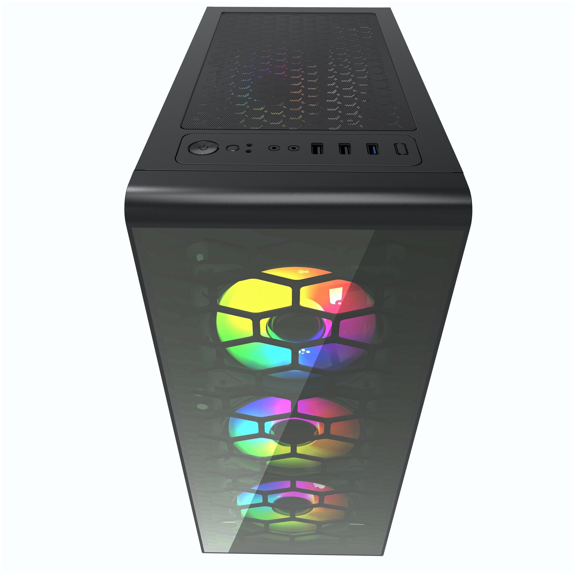 Корпус ATX Powercase CMIG4C-A4 черный, без БП, с окном, USB 3.0, 2*USB 2.0, audio - фото №6
