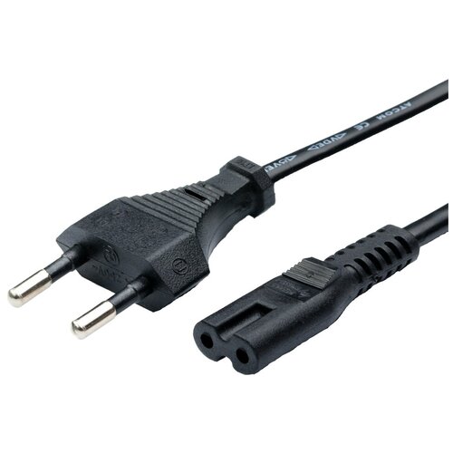 Кабель Atcom CEE 7/16 - IEC C7 (АТ16134), 1.8 м, черный кабель питания iec 320 c7 atcom at16134