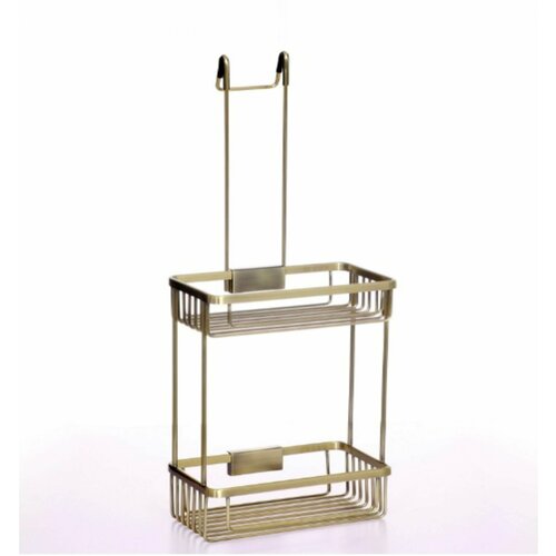 Полка бронзовая для душевой кабины/перегородки навесная двухъярусная Sanartec