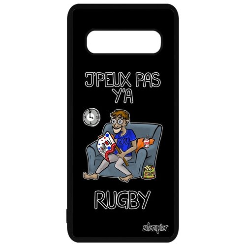 фото Чехол для смартфона samsung galaxy s10, "не могу - смотрю регби!" игра карикатура utaupia