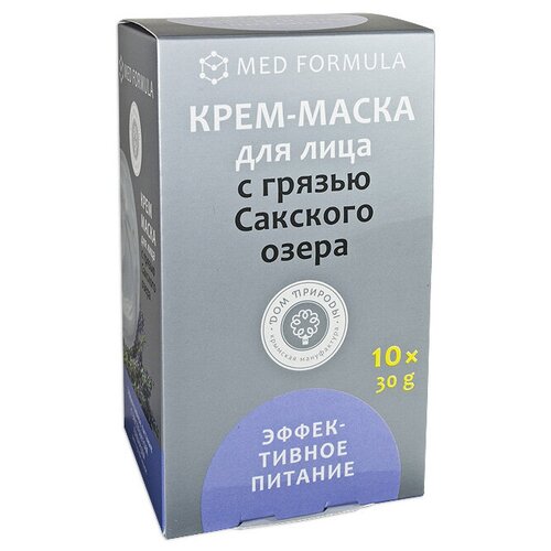 Дом Природы крем-маска Эффективное питание с грязью Сакского озера, 300 г, 300 мл крем маска эффективное питание для сухой кожи дом природы