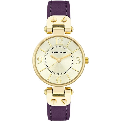 Наручные часы ANNE KLEIN Leather, золотой, фиолетовый