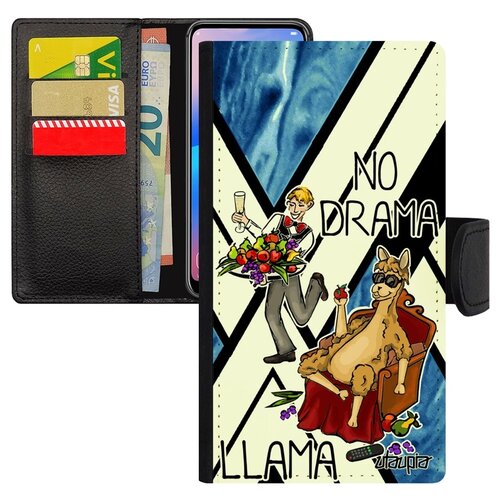 фото Чехол-книжка для мобильного apple iphone xs, "no drama lama" супер лама лама драма utaupia