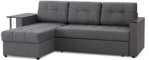 Фото Угловой диван-кровать Hoff Атланта, универсальный угол, цвет темно-серый