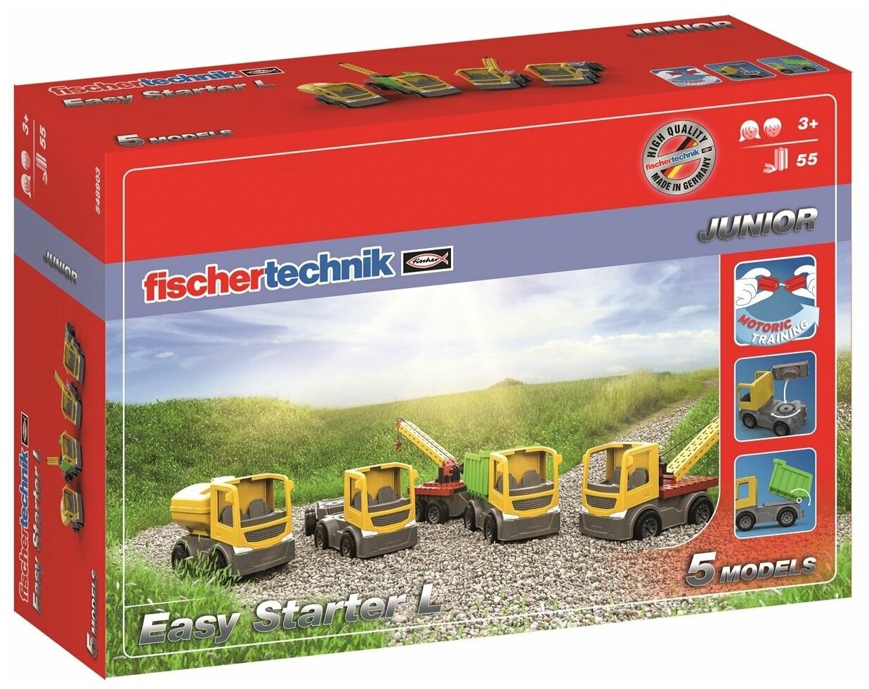 Конструктор Fisсhertechnik Junior Easy Starter L, серый с желтым (FT-548903) fischertechnik - фото №1