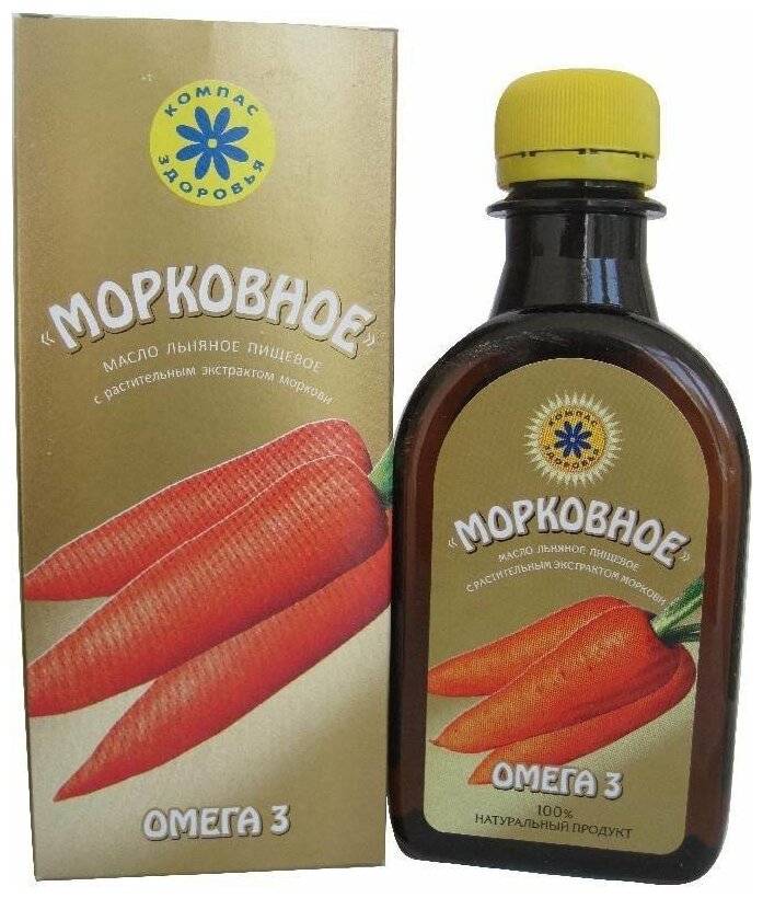 Масло льняное Компас Здоровья "Морковное", 200мл - фото №2