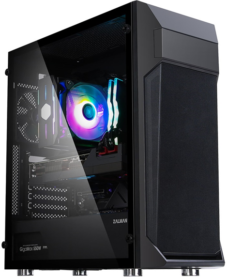 ZALMAN Z1 PLUS ATX BLACK WINDOW 1x5.25" 2x3.5" 3x2.5" 1xUSB2.0 2xUSB3.0 FRONT 2x120mm REAR 1x120mm