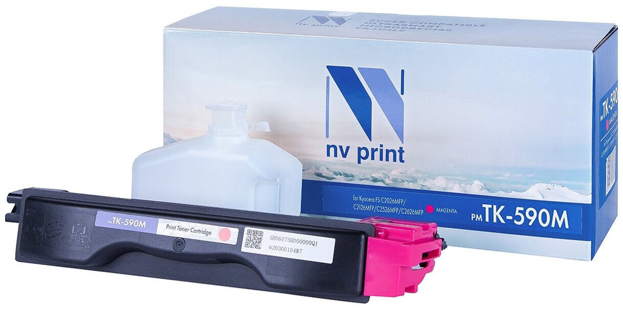 Картридж NV Print TK-590 Magenta для Kyocera, 5000 стр, пурпурный NV-Print - фото №1