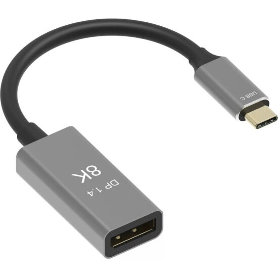 Адаптер USB Type-Cm---->DP(f) 1.4v, 8K@ 60Hz, Alum Shell, VCOM