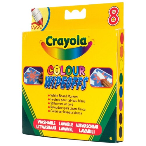 Фломастеры «8 цветов радуги» для белой доски Crayola
