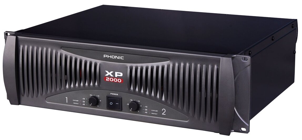 PHONIC XP 2000 V11 Усилитель мощности 2 x 960 Вт /2 Ом, 2 x 600 Вт/4 Ом, 2 x 400 Вт / 8 Ом, 1920 Вт мост / 4 Ом.