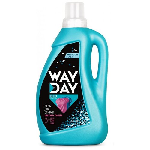 фото Гель для стирки wayday эффект чистоты для цветных тканей, 1 л, бутылка
