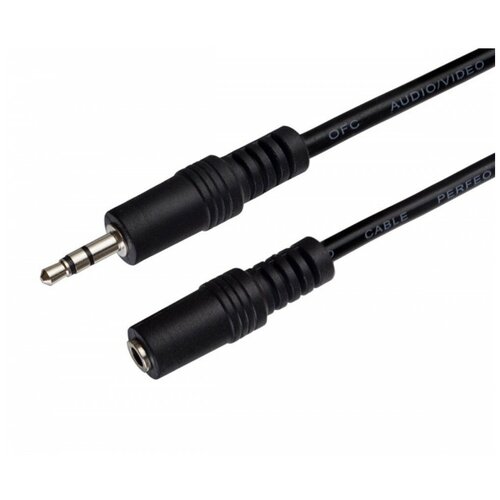 Удлинитель Perfeo mini jack 3.5 mm - mini jack 3.5 mm (J220), 10 м, черный