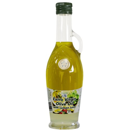 фото Ellatika масло оливковое с лимонным соком, стеклянная бутылка амфора, 0.25 л