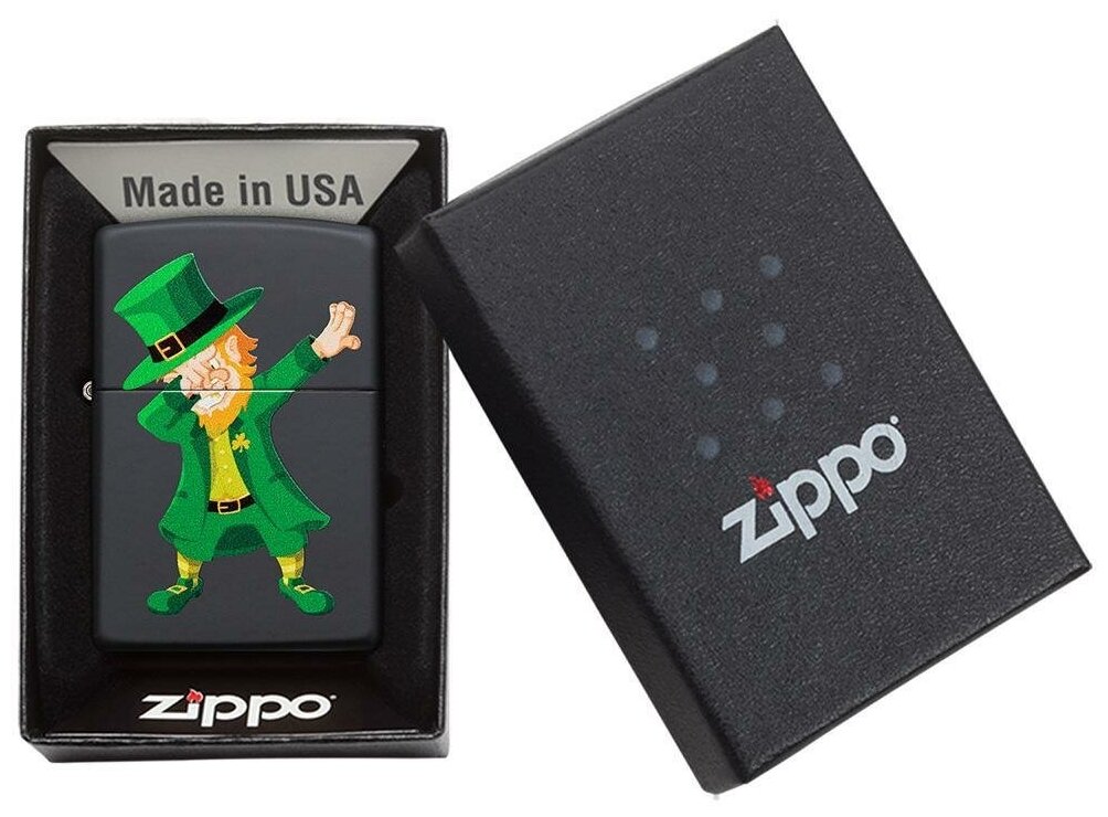 Зажигалка Zippo 49124 бензиновая Black Matte - фотография № 5