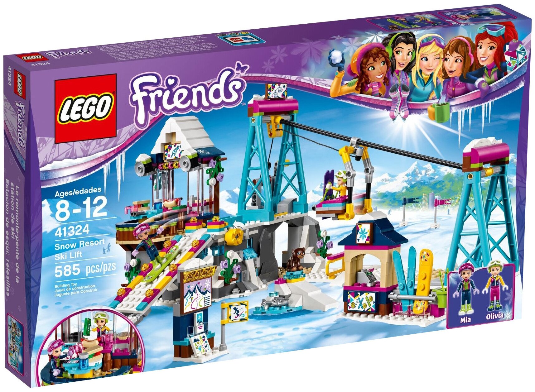 Конструктор LEGO Friends 41324 Подъемник на горнолыжном курорте, 585 дет.