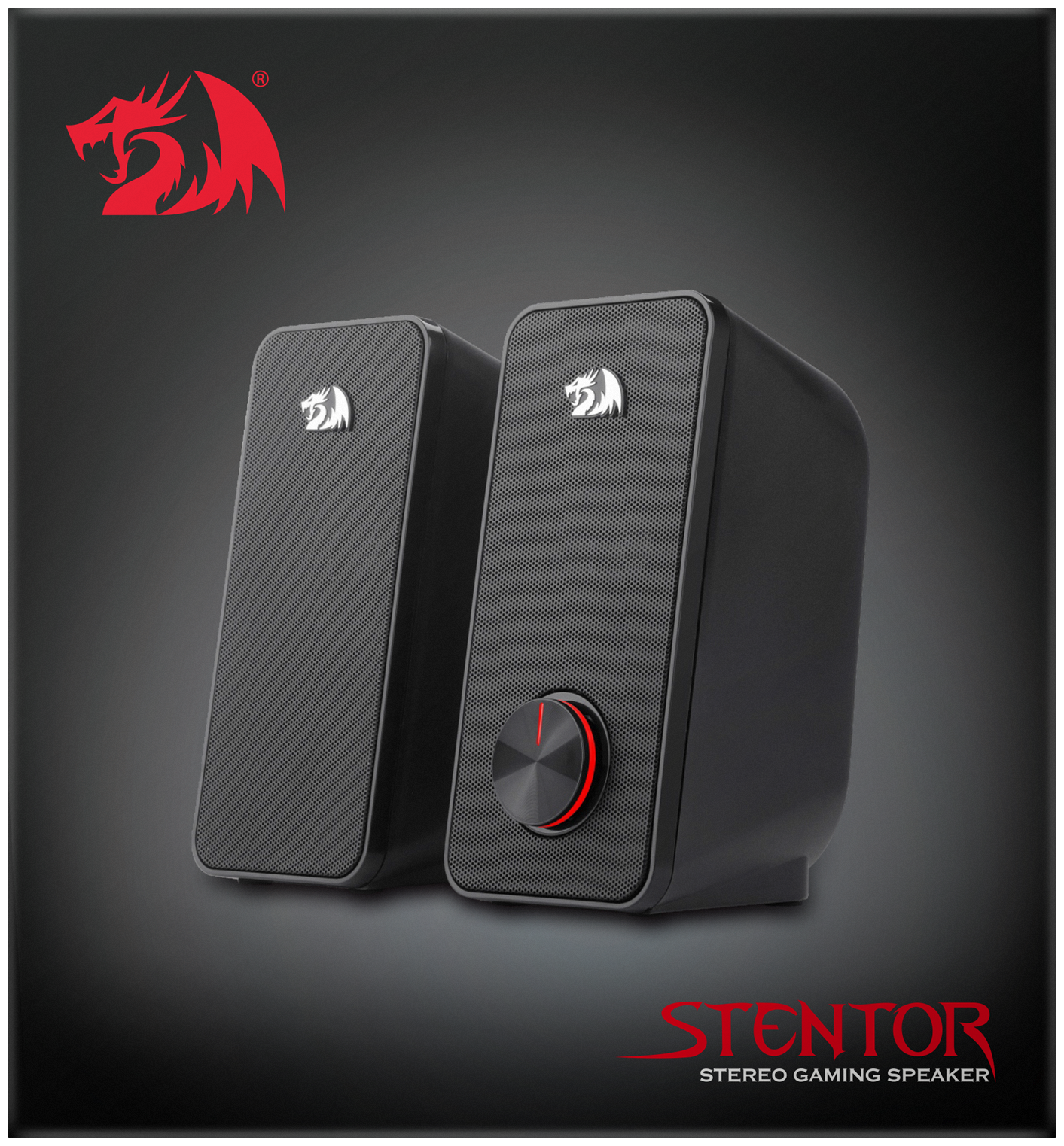 Компьютерные колонки 2.0 система Redragon Stentor черный, 6 Вт, питание от USB