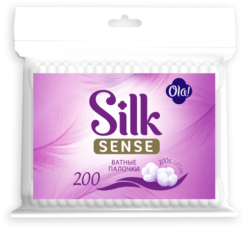 Ola! Ватные палочки Silk Sense, 200 шт., пакет