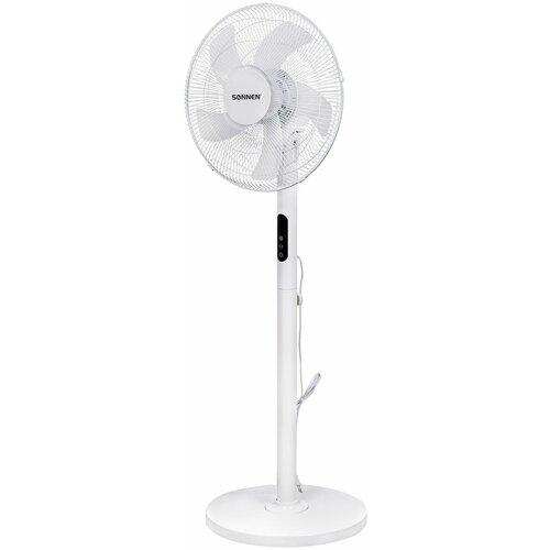 Вентилятор напольный LCD дисплей пульт ДУ SONNEN FS40-A999 50 Вт 3 режима белый 455735 725400₽