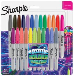 Sharpie набор перманентных маркеров Fine. Cosmic Color, 24 шт.