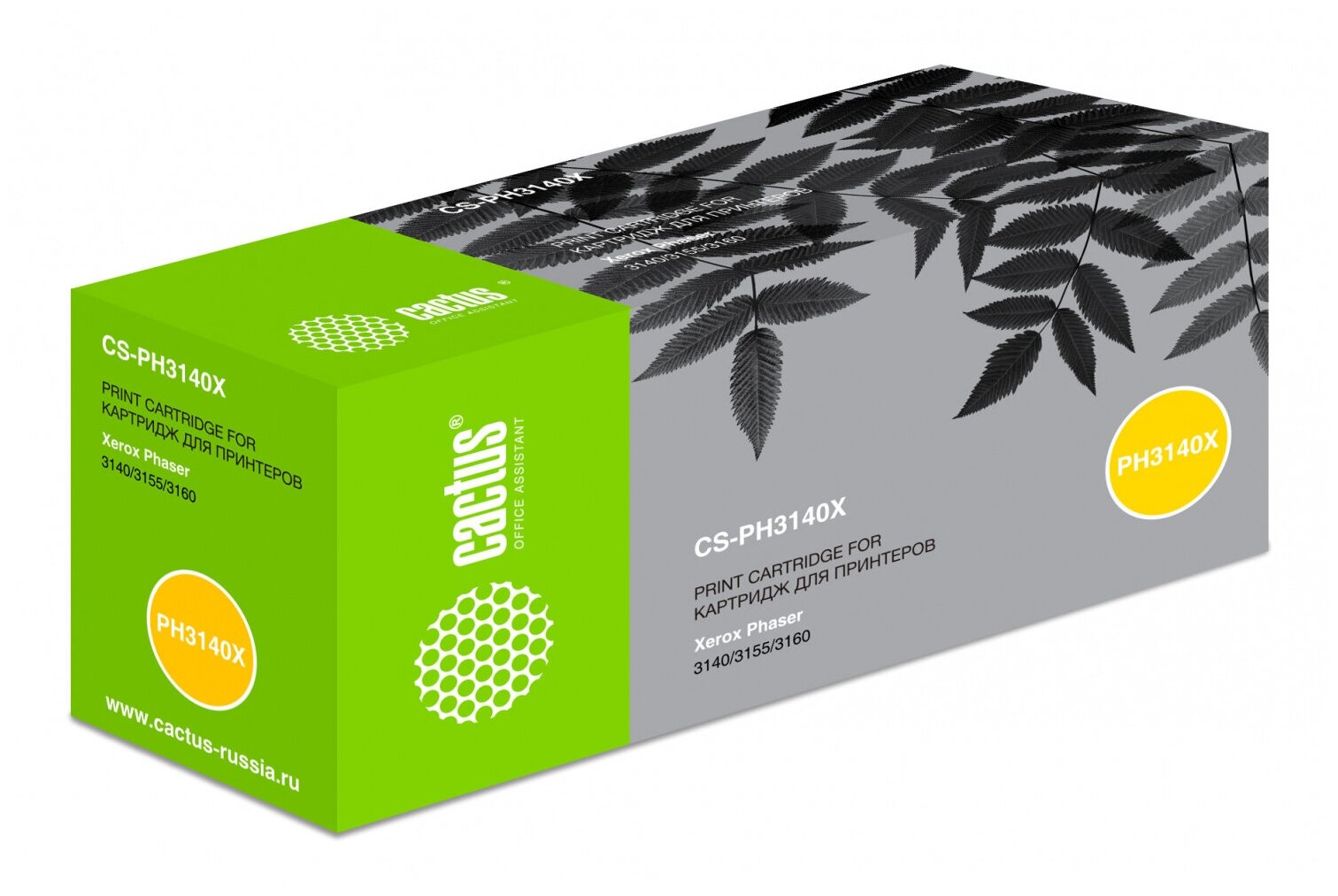 Cactus 108R00909 Картридж CS-PH3140X черный для Xerox Phaser 3140 3155 3160 2500стр.