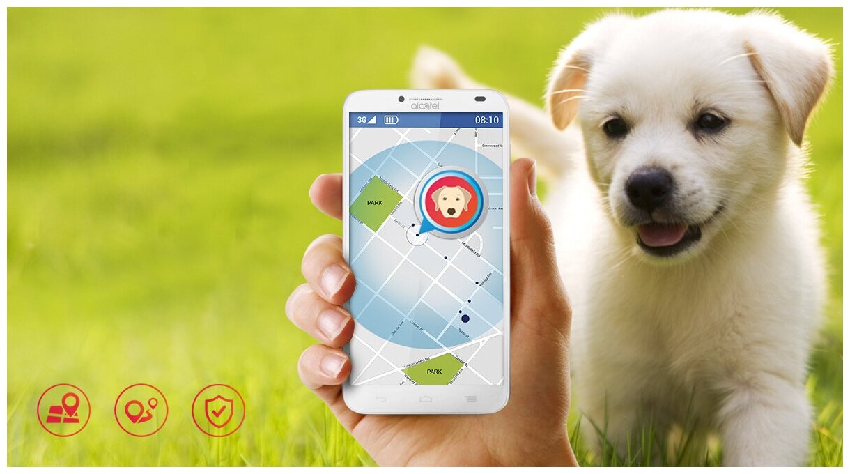 GSM/GPS трекер-маяк GF-07 для отслеживания собак детей автомобилей