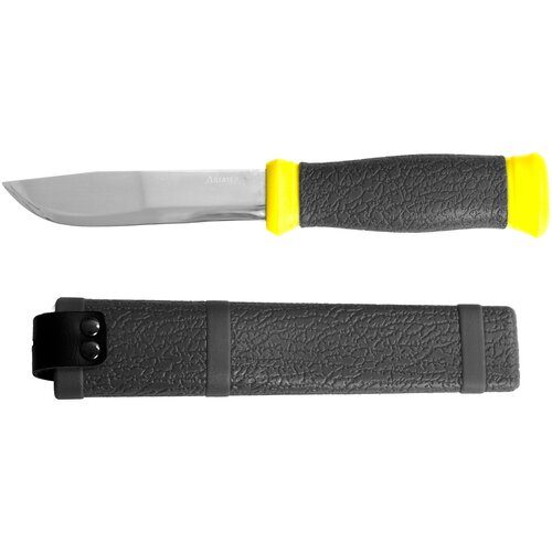 Нож фиксированный STAYER 47630 черный/желтый
