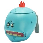 Кружка Rick And Morty: Mr. Meeseeks 3D с крышкой (450 мл.) - изображение