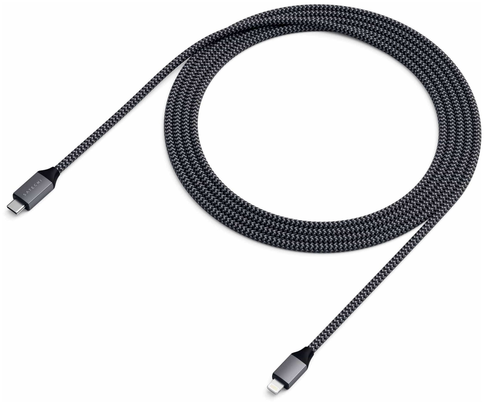 Кабель Satechi USB-C to Lightning MFi 1.8 м, серый