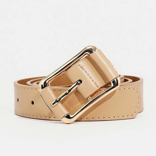 фото Ремень сима-ленд, размер 110, бежевый сима-лэнд