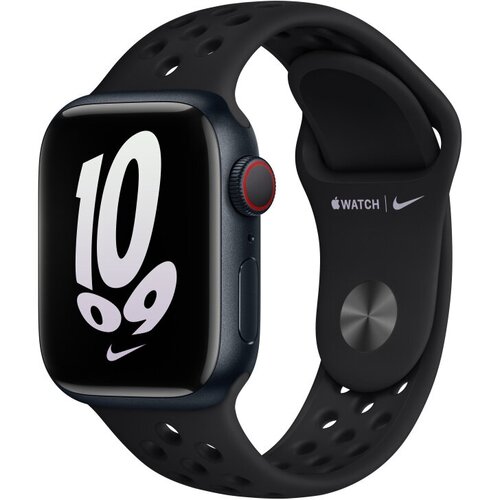 Ремешок силиконовый Black/Black Nike Sport Band (Чёрный/Чёрный) Apple Watch 45mm (42mm; 44mm) MPH63AM/A