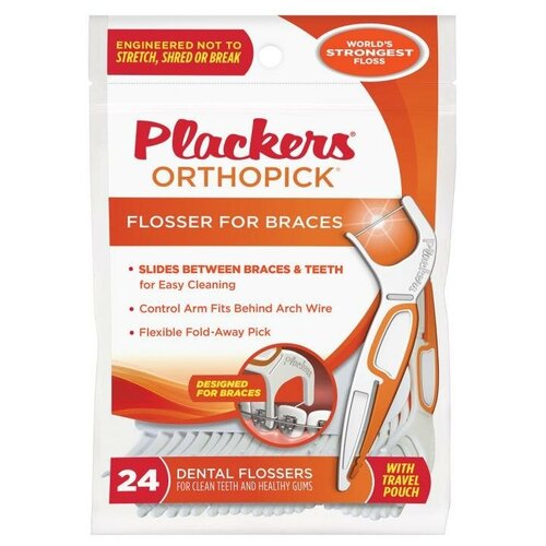 Флоссер Plackers Orthopick, 24 шт