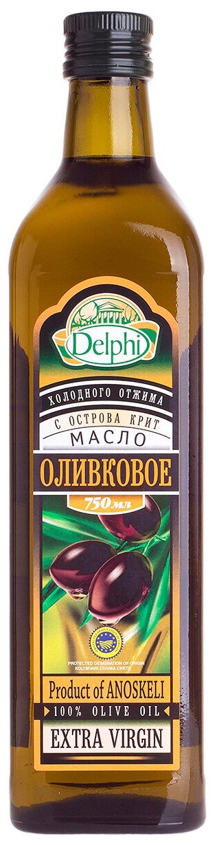 Масло оливковое Delphi Extra Virgin с острова Крит, 750 мл