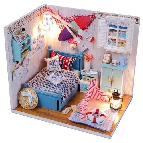фото Сборная модель румбокс. миниатюрная комната "спальня" diy house